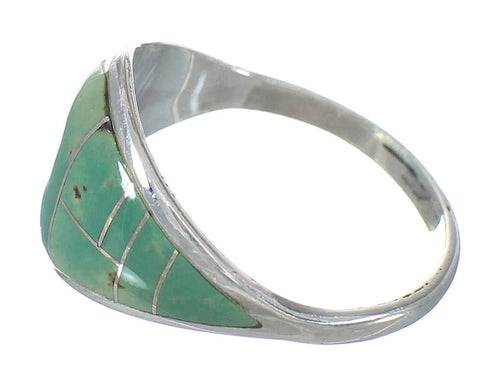Turquoise Sterling Silver Southwest Ring Size 8-1/2 AX92907